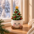 Personalized Set - Crochet - Christmas Plant Pot Holiday Decor Gift