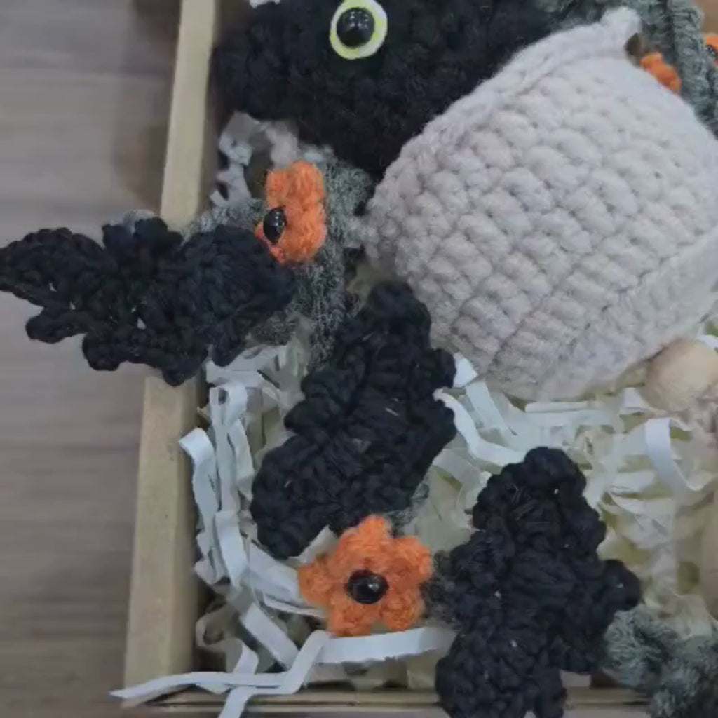 Crochet Halloween Black Cat Plant Car Hanging, Bat Vine Car Charm, Spooky Cute Halloween Car Decor, Handmade Plant Lover Gift